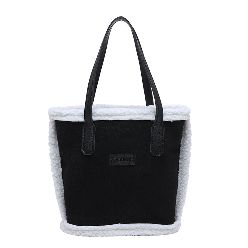 Personalidad de la moda de la axila bolso de cubo de invierno 2024 nuevo estilo casual estilo exterior simple retro hombro bolso de viaje portátil