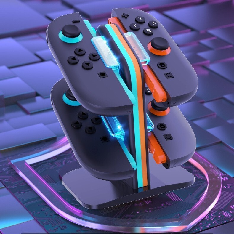 Suitable for Nintendo Switch2 Game Console Handle Blu-Ray Four-Charge Charger Ns2 Small Handle Square Base