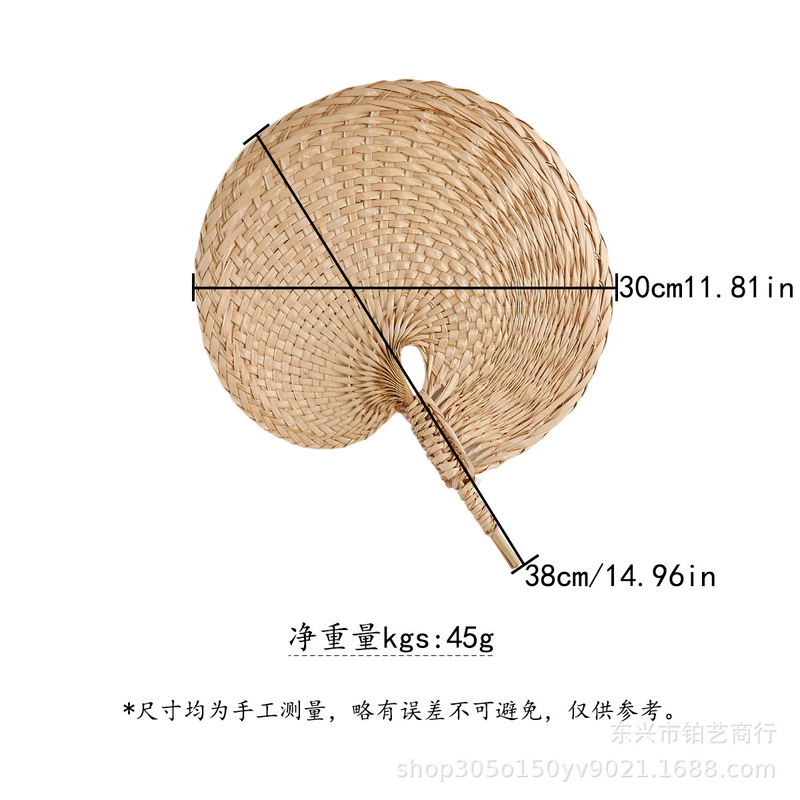 おはようございますストア | 夏の小物日本式纳凉蒲扇手作り编みちまきの叶扇子夏レトロ手振り扇|undefined