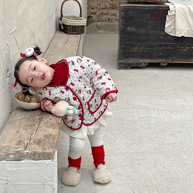 Liquidación: Leggings con forro polar para niñas, pantalones térmicos para niños, pantalones para bebés, otoño/invierno 2024