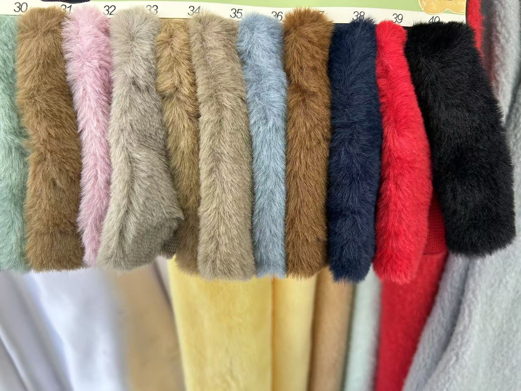 480g nutria conejo tela de peluche tela de piel corta muñeca de algodón de peluche hecha a mano DIY bufandas de mostrador pareja