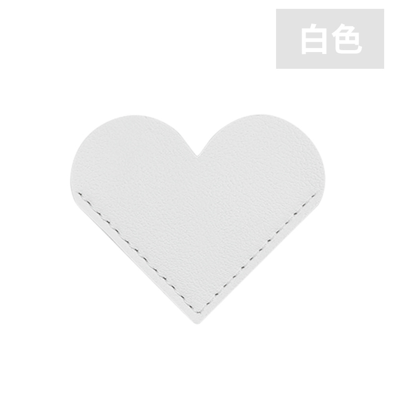 Cross-border en stock personalizable LOGO de cuero en forma de corazón marcador pegatinas amor marcador de cuero pu marcador pequeño lote al por mayor