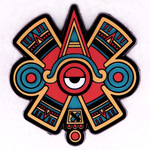 阿兹特克符号奥林珐琅别针时尚珠宝