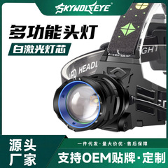 新型led強光ズームヘッドライトUSB充電屋外夜釣り防水長航続携帯遠射ヘッドライト
