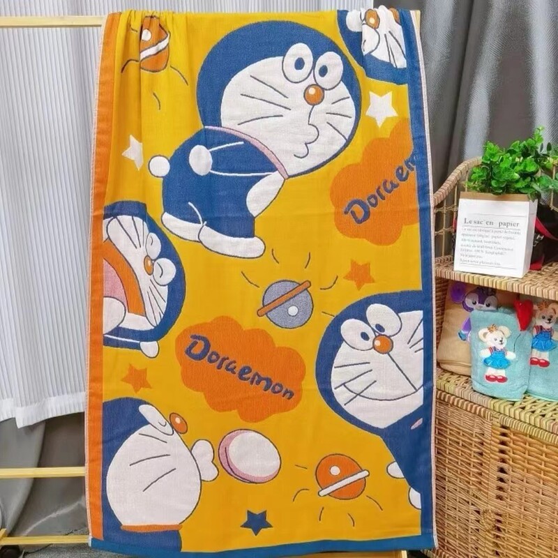 ♔ ♔ Internet Celebrity National Trend Bath Towel, Pure Cotton Gauze, Soft and Quick-Drying for Men and Women, Cartoon Bath Towel for Adults and Children