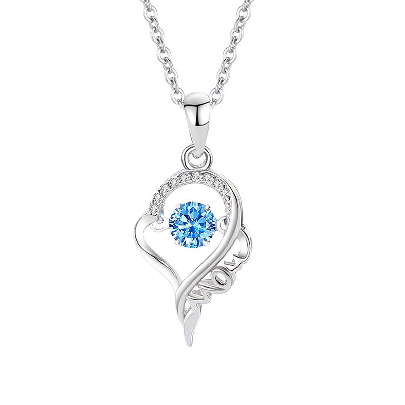 Collar de mujer europea y americana amor mamá regalo del Día de la madre collar de plata esterlina 925 collar de nicho inteligente transfronterizo Venta caliente