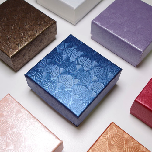 Scallop pattern set jewelry box carton earrings bracelet ring pendant bracelet storage box jewelry gift box wholesale