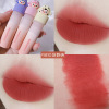 Cute lipstick, peach lip gloss, matte lip balm