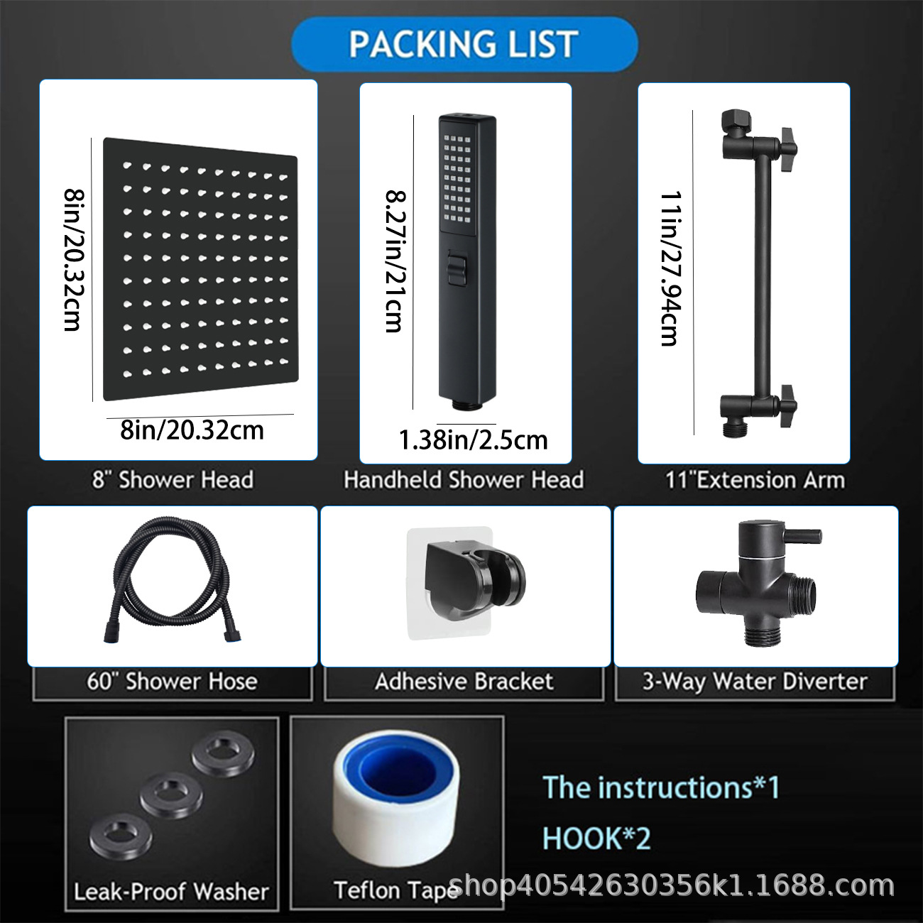 Hot-selling 8/10/12-inch stainless steel top-spray multi-functional handheld shower head set with a spray gun for home use undefined