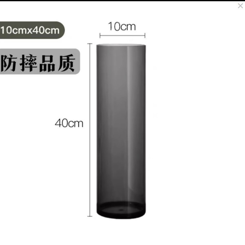Ventas directas transfronterizas de acrílico anti-caída de alta transparencia imitación de vidrio acuoso de cultivo de floración de floración de floración despierta tubo de floración recto