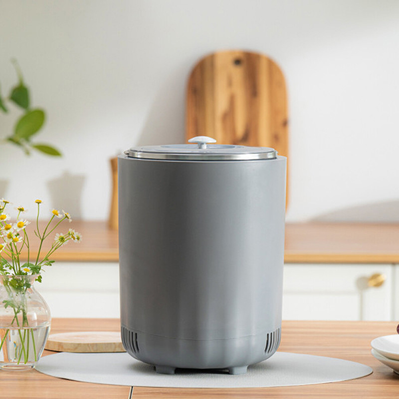 Nuevo 3.5L pequeño cubo de basura de cocina portátil hogar basura de refrigeración de residuos de cocina a prueba de agua de gran capacidad con tapa