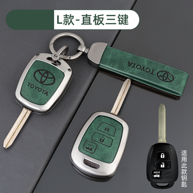 [toyota l model straight 3-button - graphite green] shell + ring crescent buckle