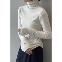 厚款内搭堆堆领高领打底衫女秋冬毛衣修身针织上衣针织衫羊毛衫