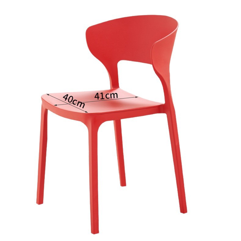 Sillas de plástico sillas de comedor casera simple escritorio moderno sillas de maquillaje se pueden apilar sillas creativas respaldadas