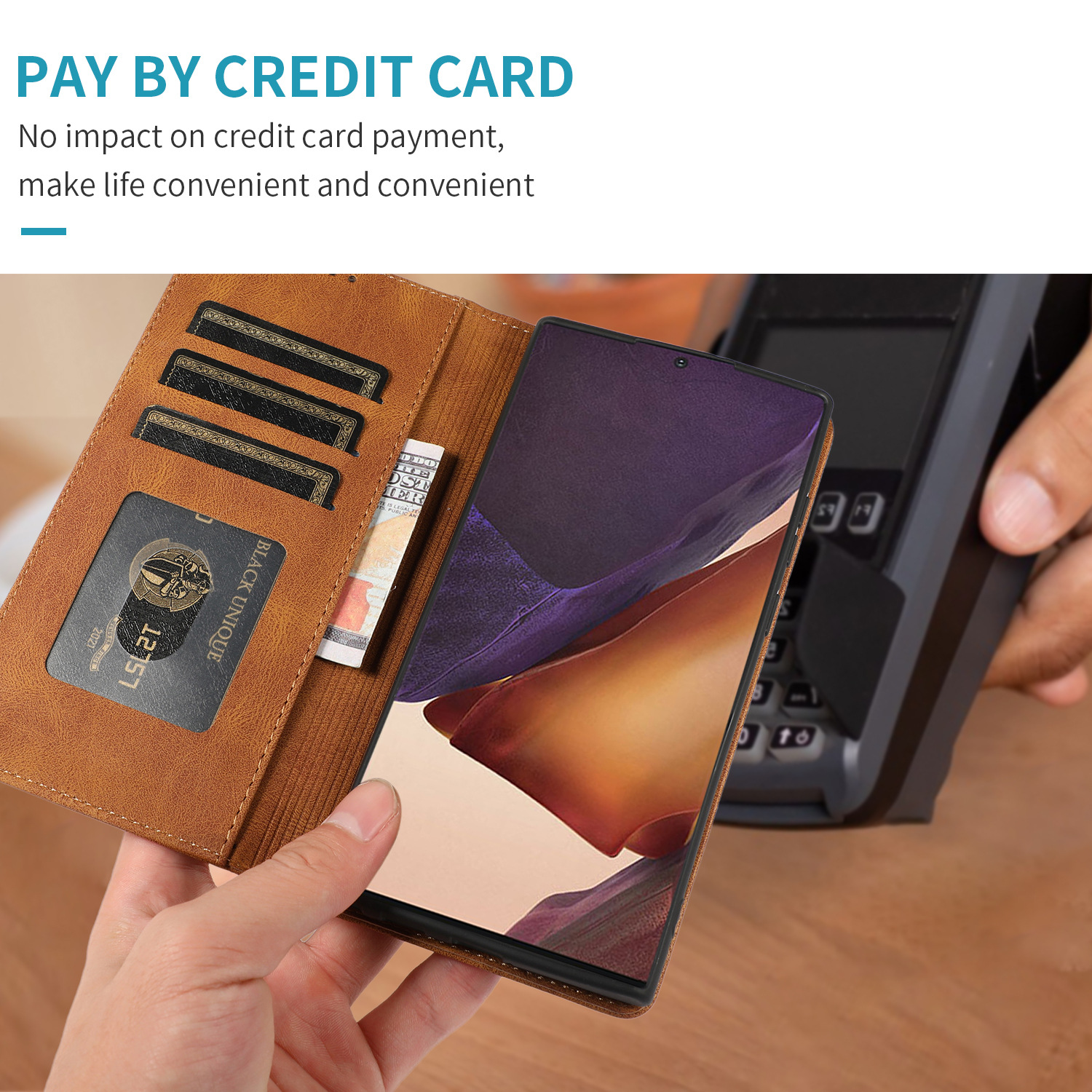 Magnetic Leather Flip Phone Case For Samsung And Iphone Models_voghion.com
