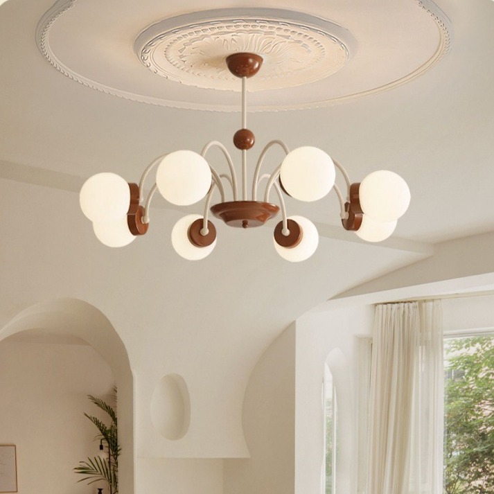 Living Room Magic Bean Chandelier French Retro Cream Style Bedroom Restaurant 2025 New Scandinavian Medieval Popular Main Light