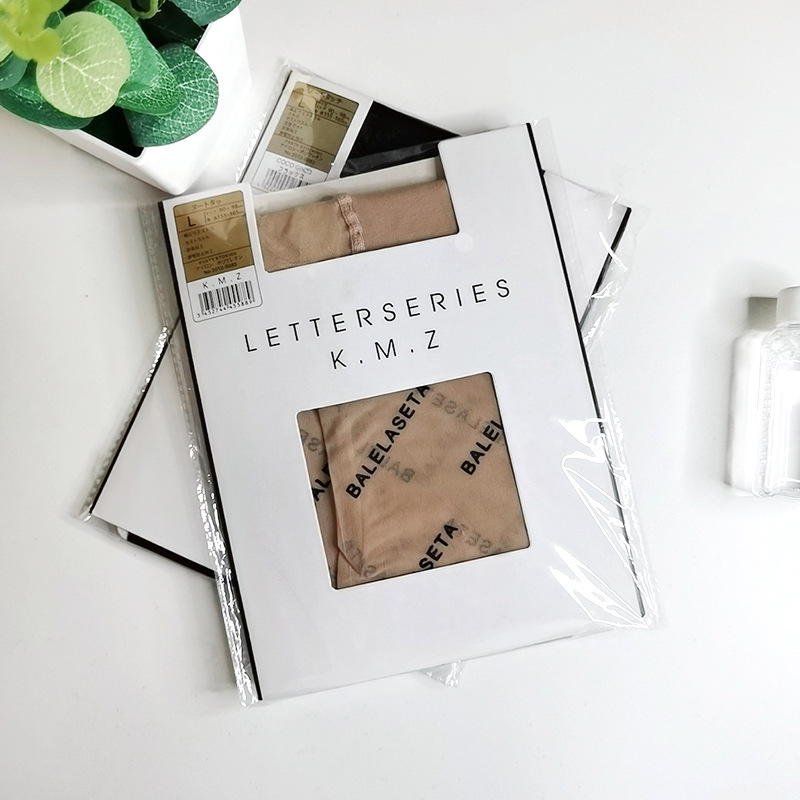 夏超薄女天鹅绒网红字母袜任意剪防勾丝袜隐形T字裆性感地摊 批发|ru