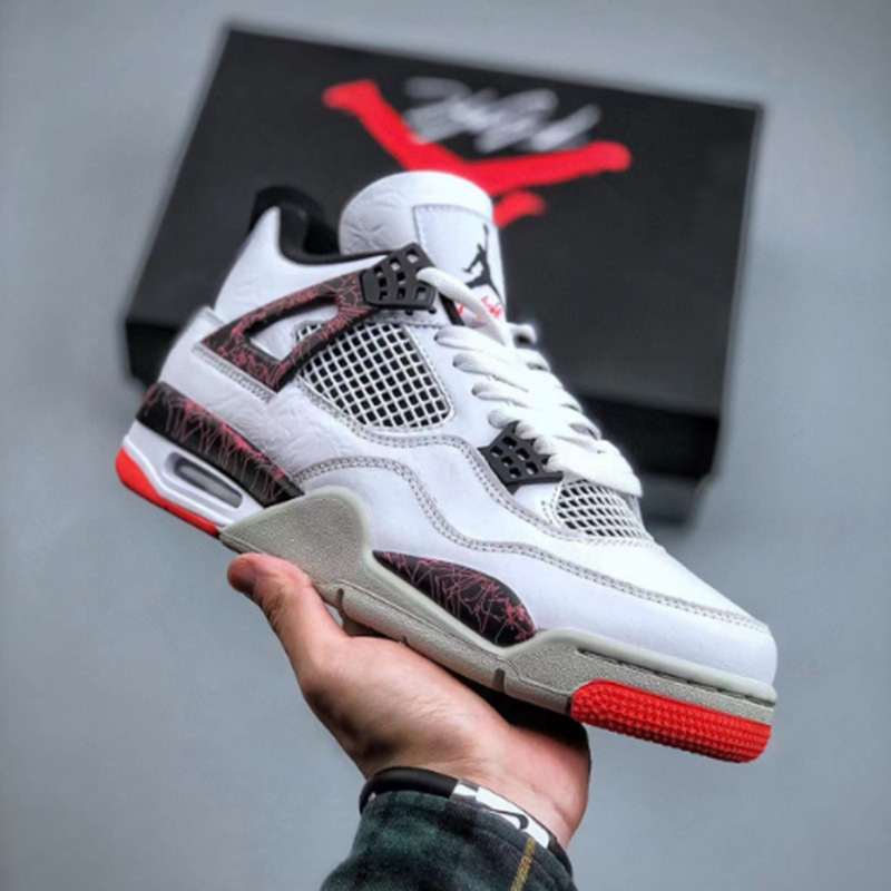 莆田靴工場卸売会社レベル AJ4 ミッドナイトブルー電気母黄白黒ジョー 4 外国貿易男性と女性のスポーツブルーシューズ|undefined