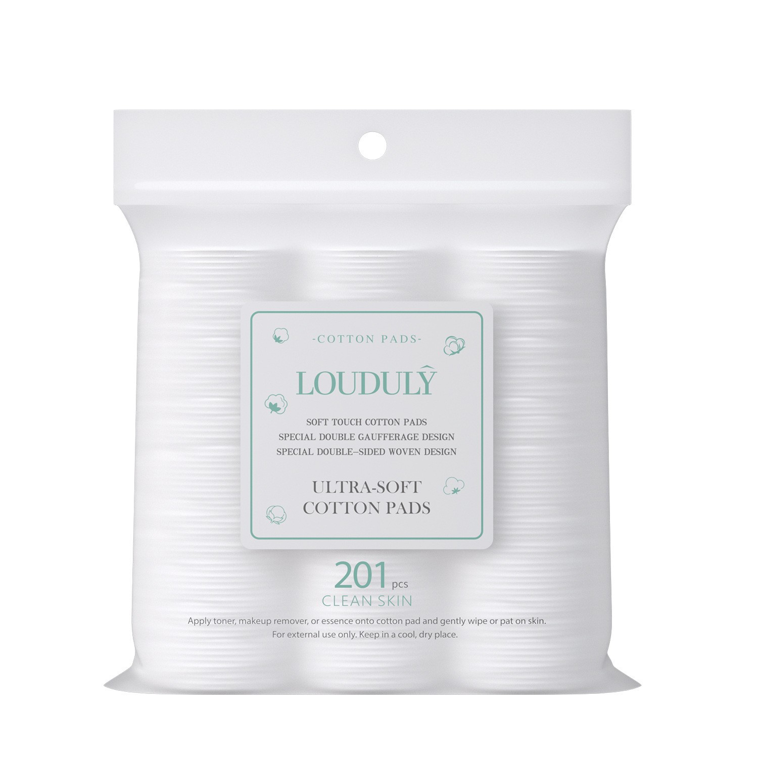 Discos de algodón redondos estilo inglés, algodón spunlace, algodón acolchado compuesto de tres capas, discos desmaquillantes con borde cosido y relieve, engrosados.