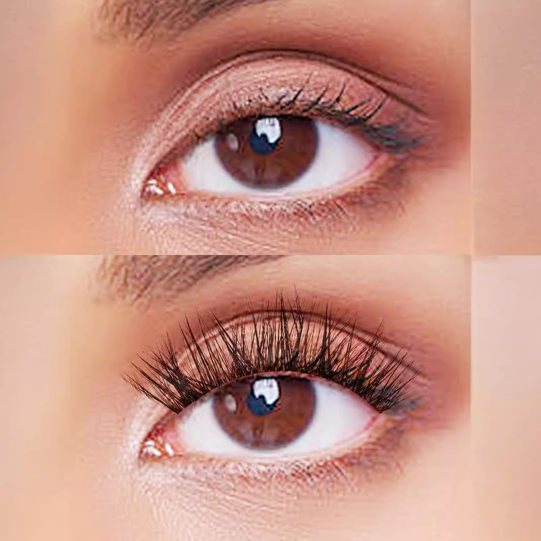 NAGARAKU T50 - 3 vello denso estilo europeo y americano de largura segmentación un solo racimo autoinjerto pestañas falsas