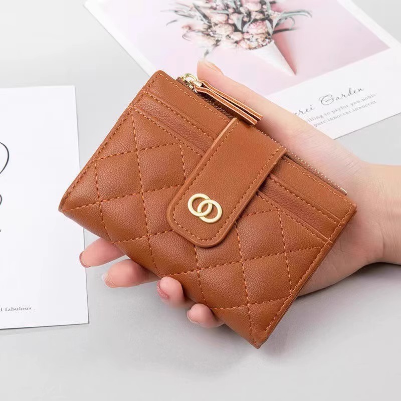 Women's Wallet New Style Genuine Leather Short Wallet Multi-Card Slot Card Holder Coin Purse Two-In-One Simple Large Wallet Women's Wallet New Style Genuine Leather Short Wallet Multi-Card Slot Card Holder Coin Purse Two-In-One Simple Large Wallet