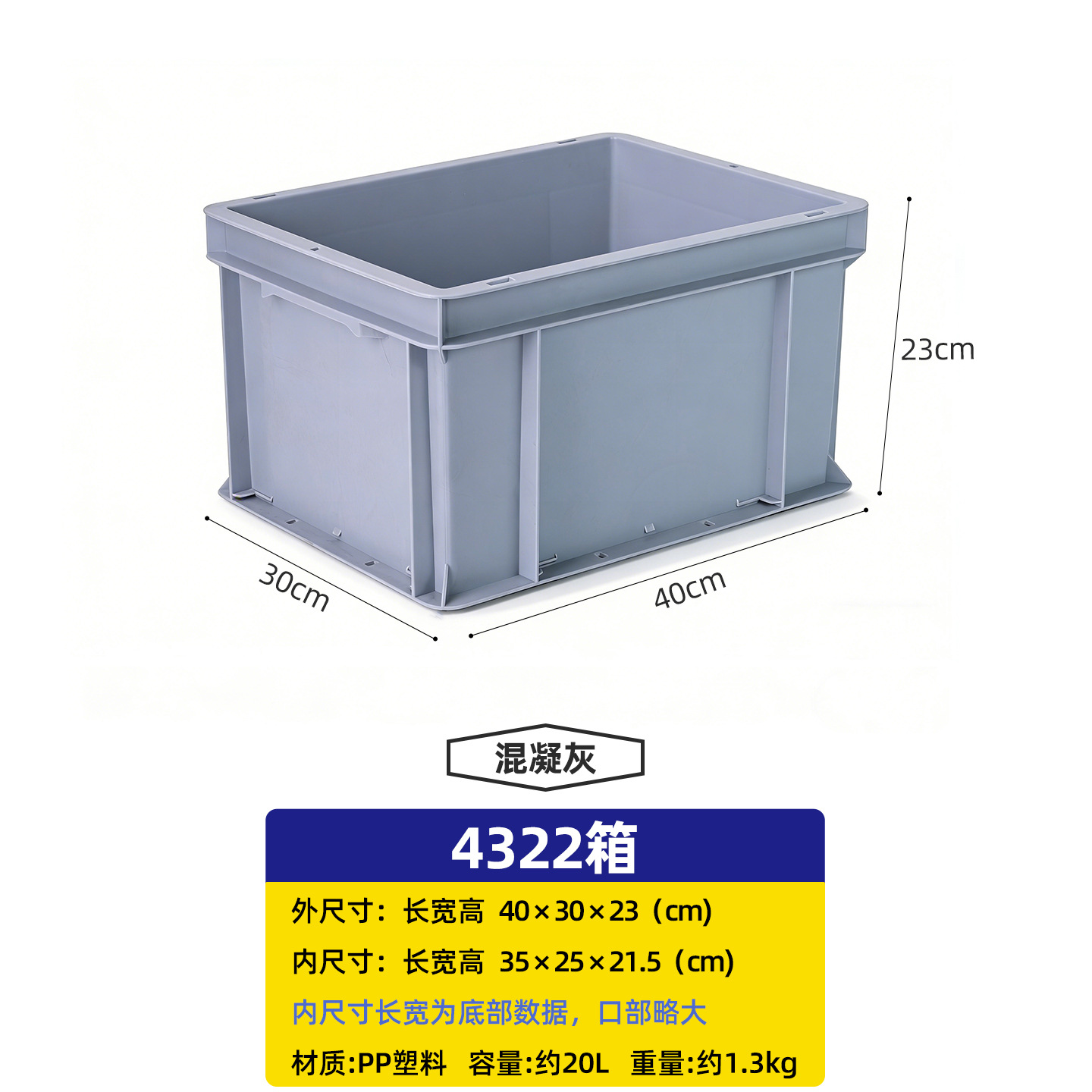 ソース工場産業スタイルの肥厚 PP 収納ボックス車の収納ボックスマルチカラーストアディスプレイボックスターンオーバー