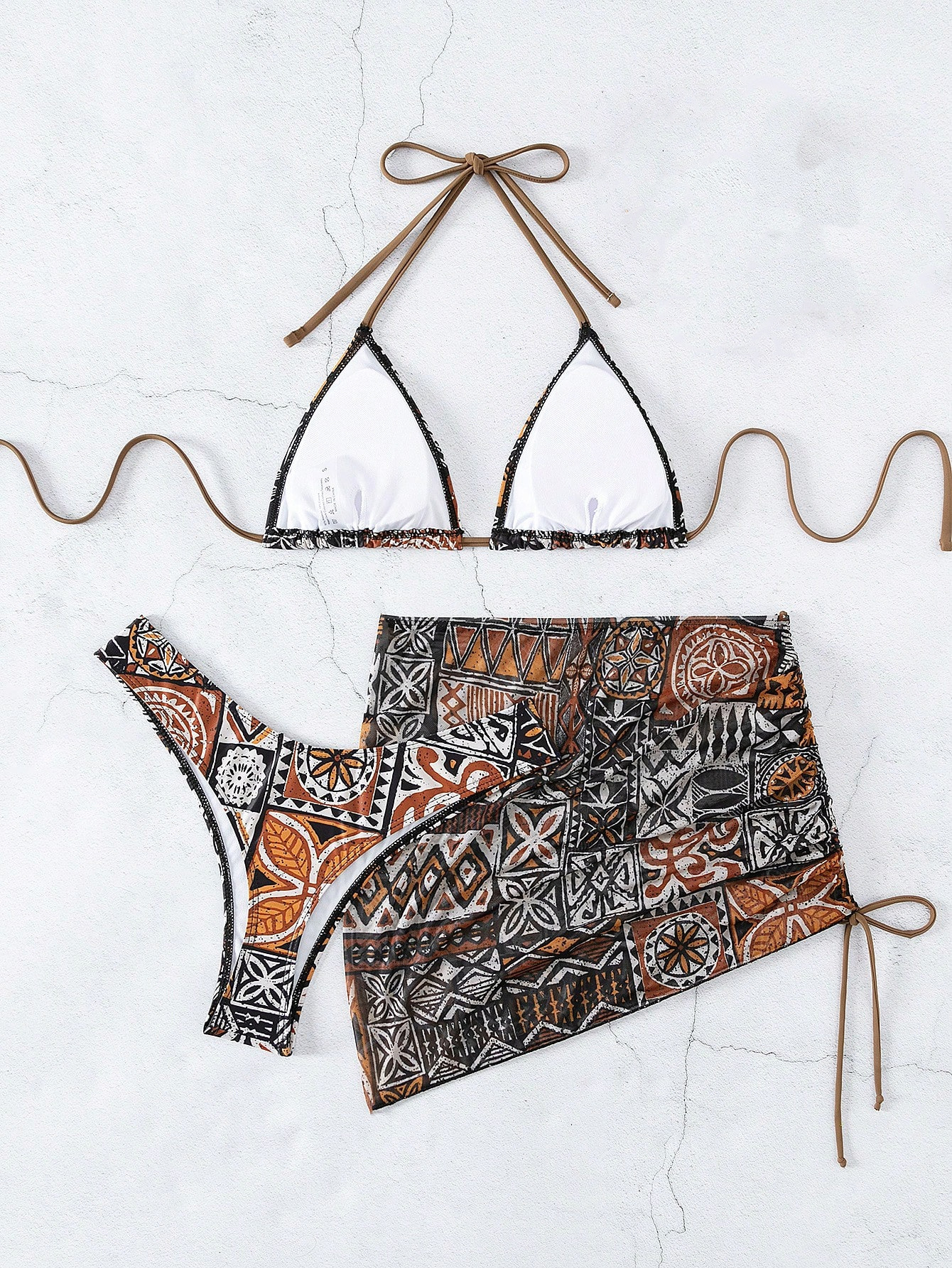 Women's Three Piece Bikini Set Sexy Swimsuit For Beach Holiday_voghion.com