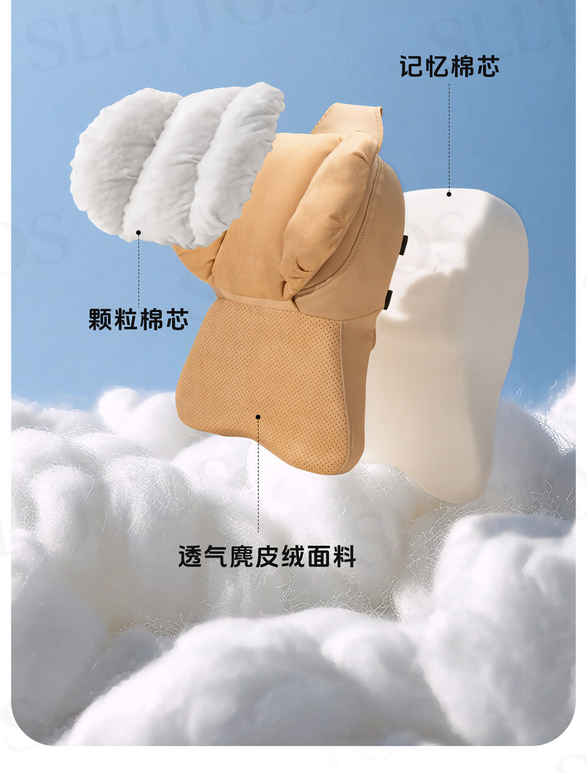 5D dual-core 2026 new model Maybach car headrest neck pillow, in-car cushion, high-end driver's headrest