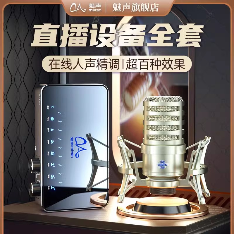 Meizheng T9S Advanced External Sound Card Professional Singing Mobile Phone Computer Special High-end K Song Live Broadcasting Equipment Complete Set