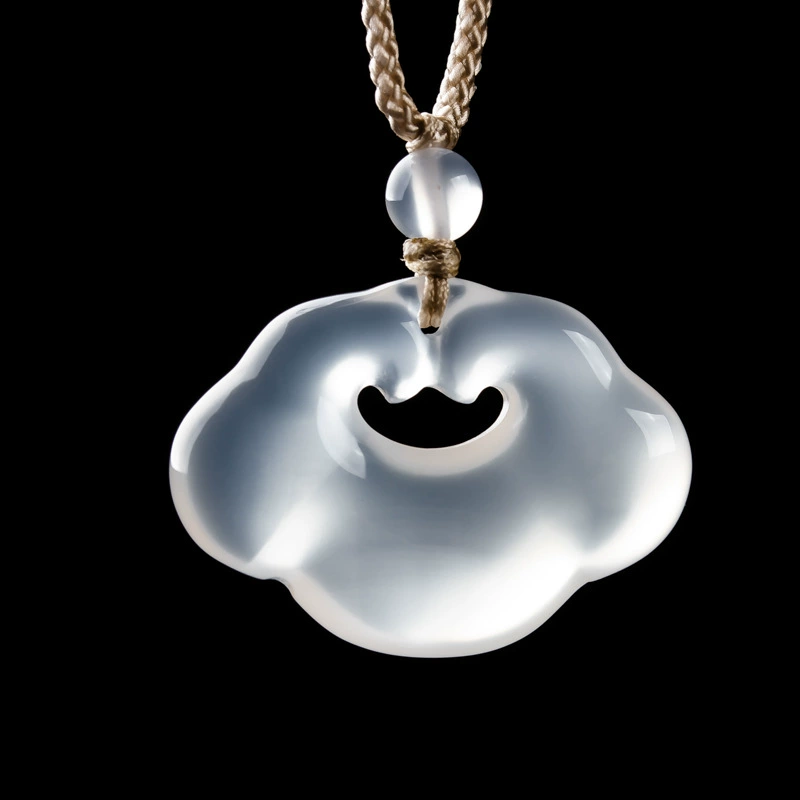 Натуральный агат Xiangyun Ruiyi замок двусторонний Seiko Gao Bing халцедон кулон