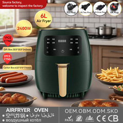 新款空气炸锅智能触屏多功能薯条机6LAir Fryer110V220V欧美英规