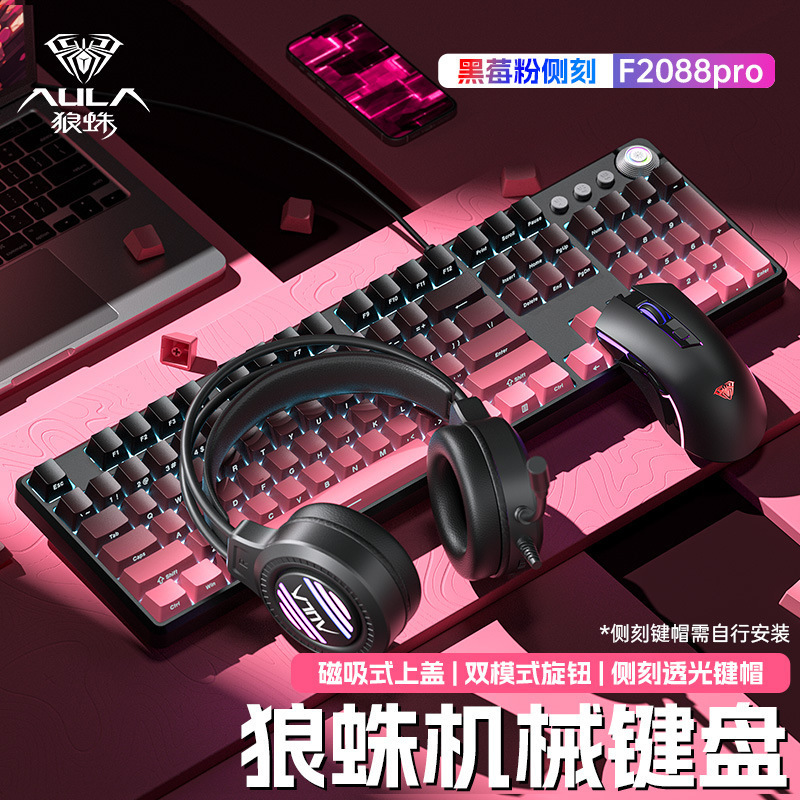 タランチュラの機械のキーボードの側はグラデーションのボタンを刻んでゲームの事務のデスクトップのノートの卸売りを競争します。|undefined