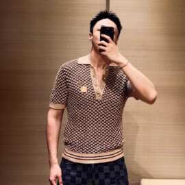 正确版原标现货V家SS26春夏新款网眼粗针针织短袖Polo衫男款