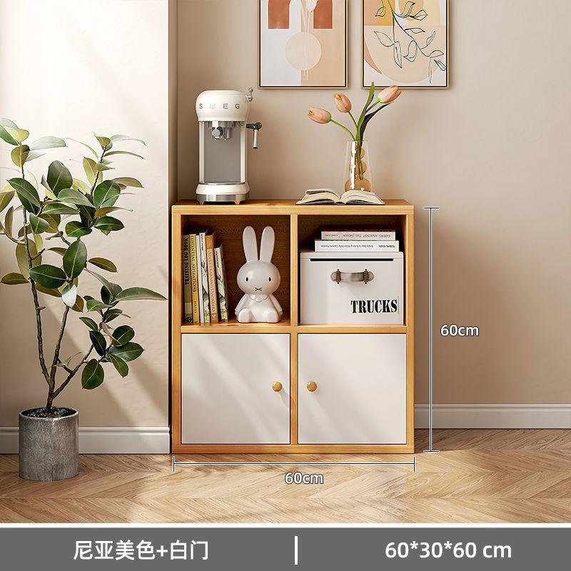 [문이 있는 4개의 그리드 모델] 60*30cm—모조 원목