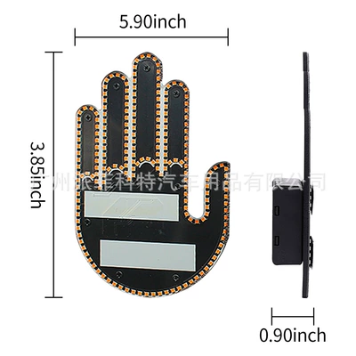 2025 Abs Material Palm Gesture Light Multifunctional Car-Mounted Interactive Anti-Rear Collision Warning Light (License plate lamp) - womens-gesture-light