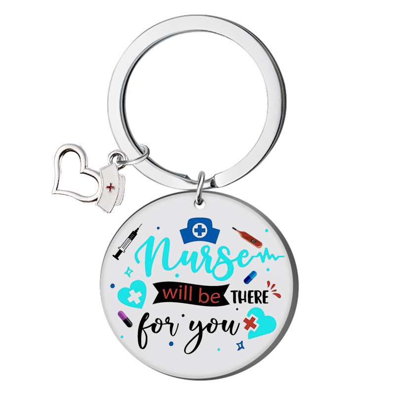 Stainless Steel Material Simple Style Letter Stainless Steel Nurses Day Women'S Bag Pendant Memorial Keychains