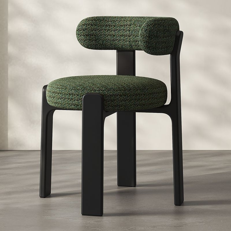 Silla de respaldo de madera moderna de lujo ligera silla de diseño de tela silla de comedor de hotel