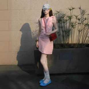 ��ɫ¶��o��첱�����B��ȹ��Ů��2024���¿�����Y��ʽ���ζ�ȹ