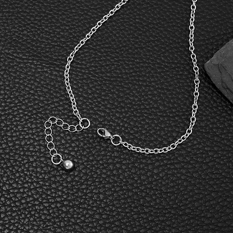 Nouvelle Mode Titane Acier Coeur Numéro 8 Pendentif Collier Dames Bijoux En Gros display picture 3