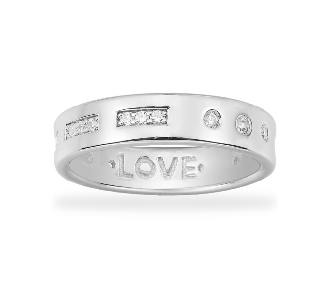 Fashion Simple Style Geometric Sterling Silver Inlay Zircon Rings