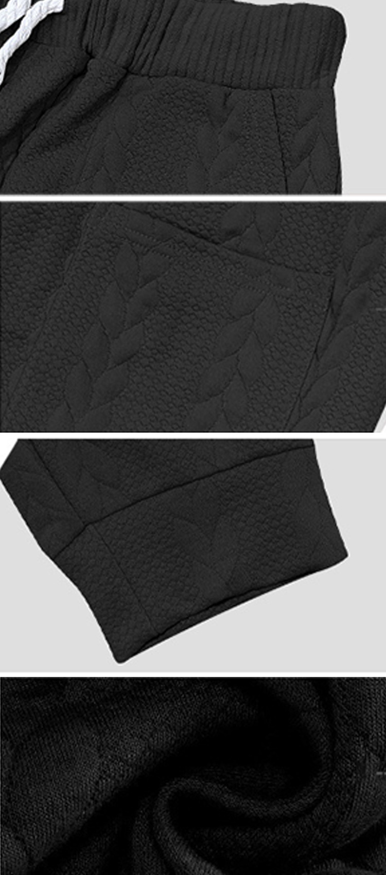 Men's Clothing Men's Casual Trousers Suit Heavy Texture Pattern Trend Stand Collar Henry Sweatshirt Style Autumn Winter Loose Fit_viptrois.com