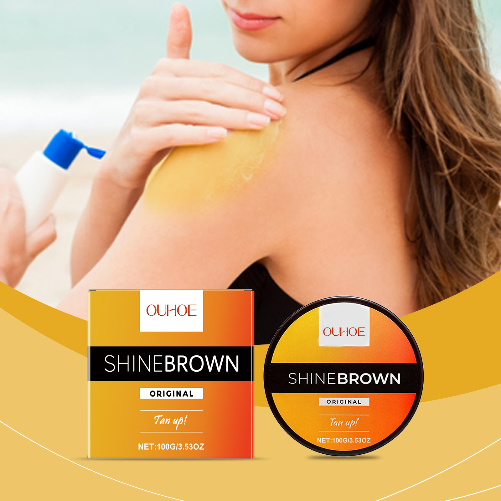 Ouhoe Moisturizing Cream Aloe Vera Plant Extract Color-Enhancing Isolation Mild Translucent Hydrating Silky Gel Cream