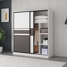 衣柜家用卧室推拉门储物柜简约经济型收纳简易组合衣柜跨境直发