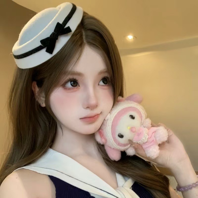 Dos dimensiones Lolita correa de cabello chica gato oreja clip de cabello cómic cosplay Lolita criada correa de cabello