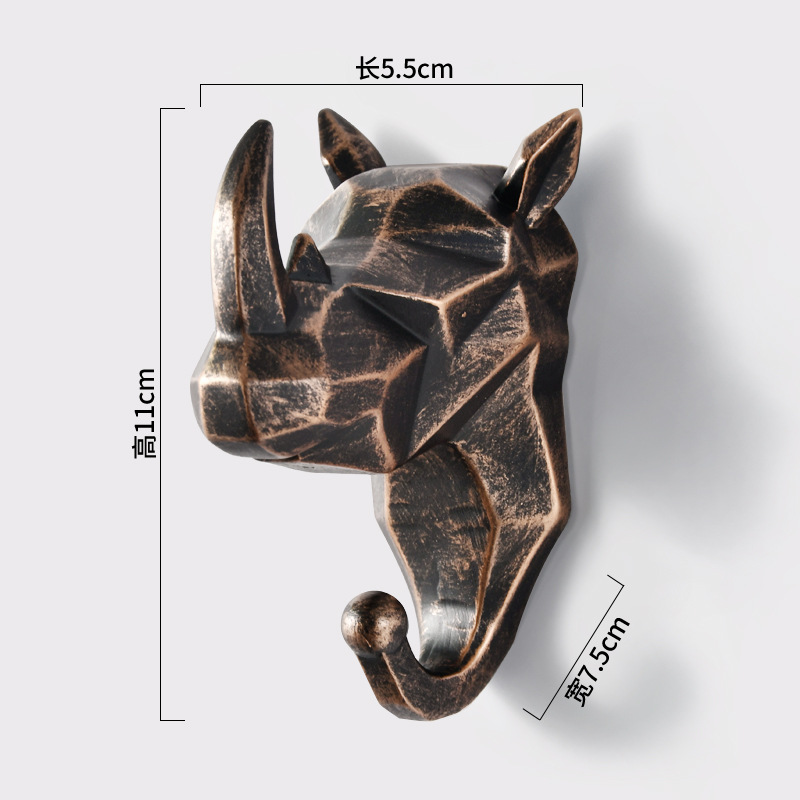 Animal creativo ropa gancho Punch-libre ciervo cabeza decorativa pasta abrigo gancho pared abrigo gancho clave titular detrás de la puerta