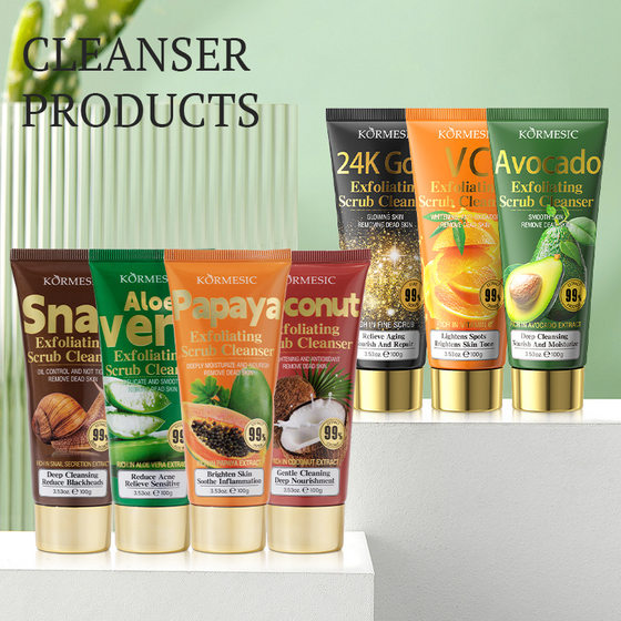 KORMESIC English plant scrub Facial cleanser Facial cleanser cross-border foreign trade factory wholesale