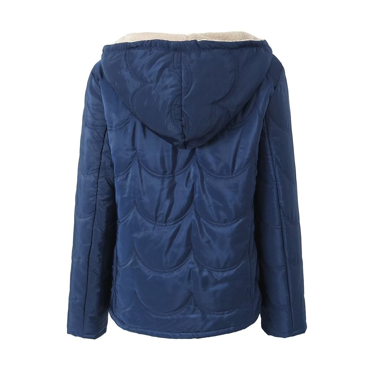 Women's Winter Coat Hooded Velvet Lined Thick Warm Casual Jacket_voghion.com