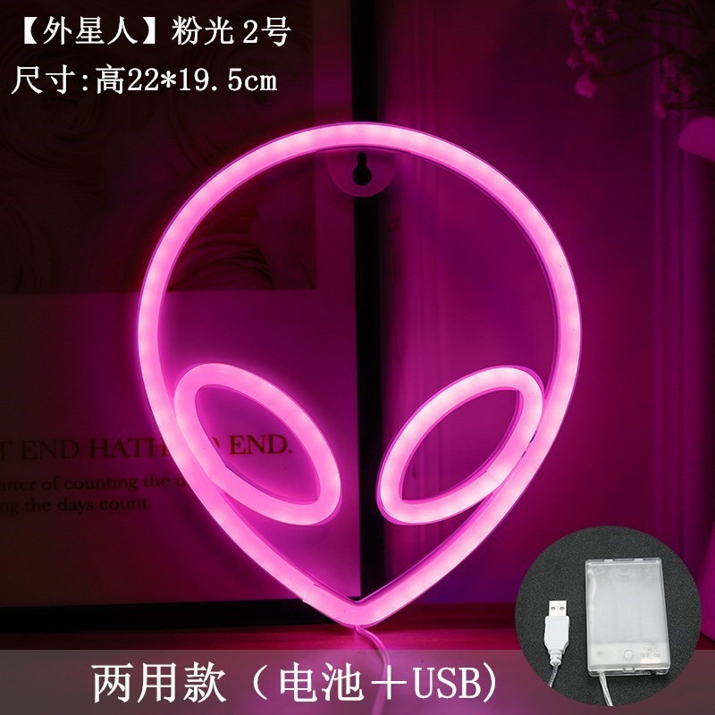 Lámpara de neón LED modelada luz nocturna dormitorio rojo en línea pared decoración lámpara de fiesta de cumpleaños atmósfera lámpara de color