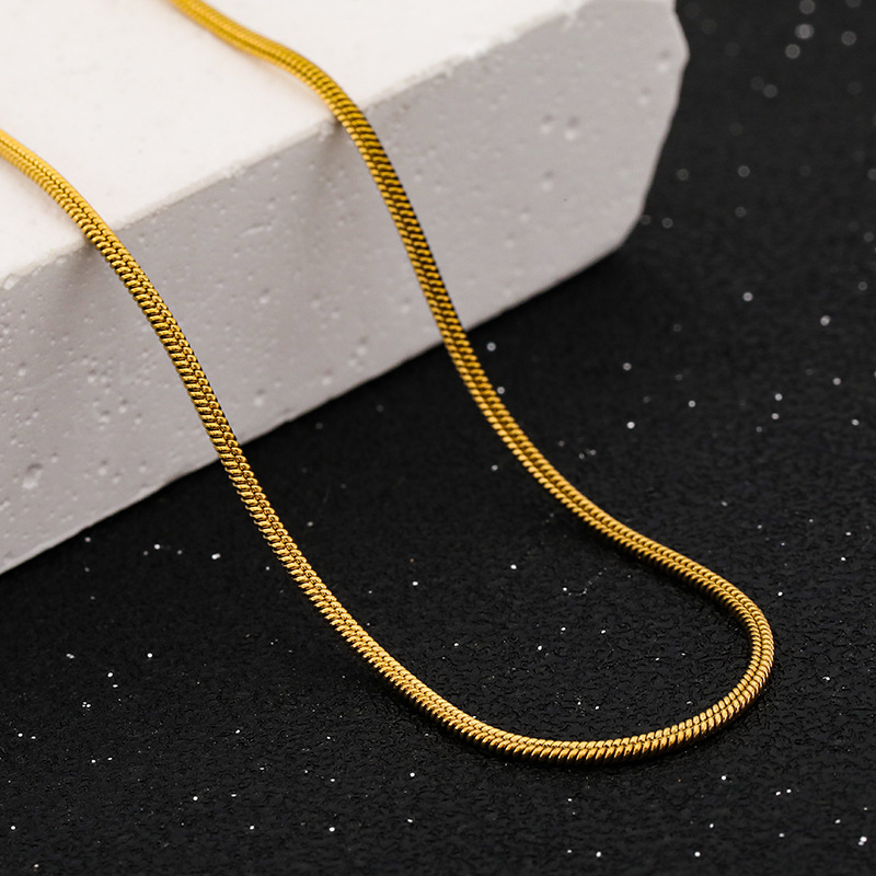 Two-tone Layered Chain Necklace Set Gold And Silver Minimalist_voghion.com