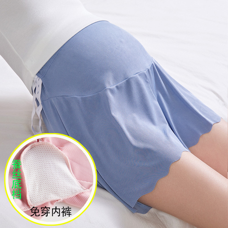 夏の薄手のアイスキャンデーの妊婦の安全ズボンに合わせて妊娠期の防走光三分ズボンを作ります。